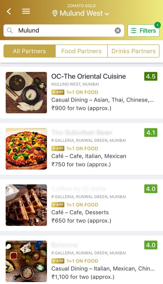 ocmulund's tweet photo. @ocmulund now amongst the top #rated #restaurants (suburbs) in #ZomatoGold section.
#Zomato #Mumbai #Restaurant https://t.co/50PMUtW76o