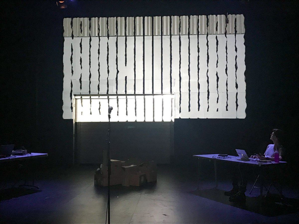 ConanLibrarian0's tweet photo. “Conan creates a rather hypnotic backdrop out of found film – from home movies to advertising, cartoons to documentary.” From my work with the @yesyesnonotheat gang #VjwithConan https://t.co/HSelGAZfPA