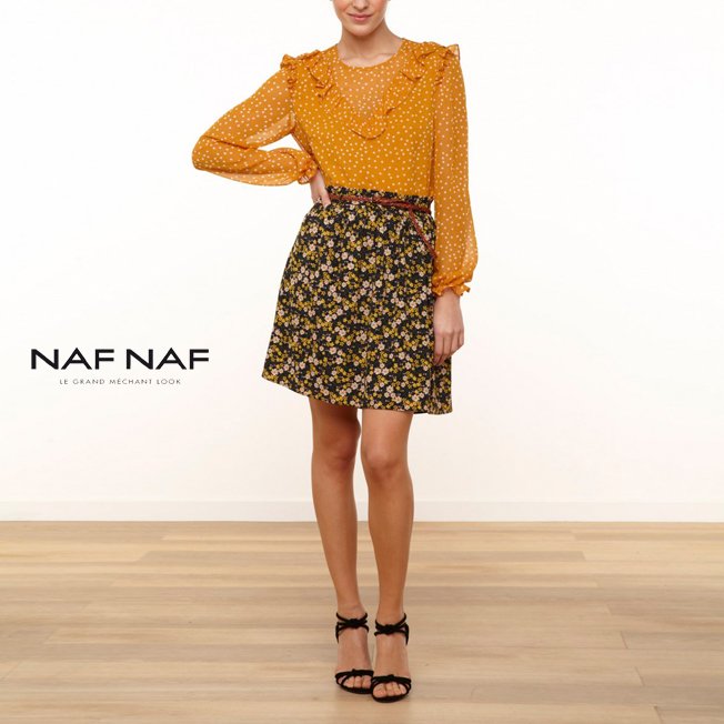 تويتر \ NAFNAF على تويتر: "Una blusa de lunares de color mostaza promete  ser una de tus mejores compras. ¿Y si además te atreves a combinarla con  una falda de flores? Estarás