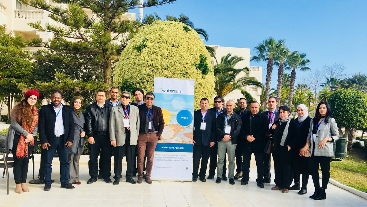 WATERSUMproject's tweet image. 1st Stakeholders-Flood Forecasting Task Force Meeting in Hammamet, #Tunisia  Representatives from Ministries &amp;amp; Institutions discussed about Early warning system, Data validation, scheme of Hydrological &amp;amp; Hydraulic Models, future steps &amp;amp; cooperation @WATERSUMproject @RECstream