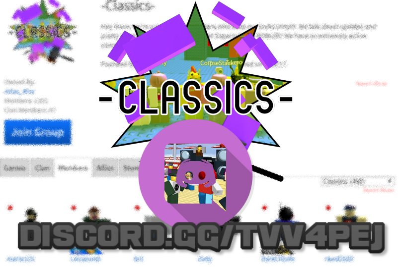 ClassicsRBLX's tweet image. Join the party! Join our discord server to chat, play games, and chill! discord.gg/TvV4pEJ