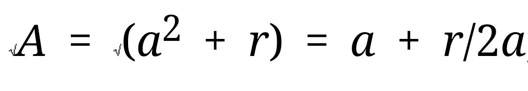 Another beautiful achievement of these late Vedic minds is having formulated probably the world's OLDEST formula for calculating square roots. Here, for calculating the irrational root of 10, a is taken as 9 and r is 1. You get 3.162278, correct to 6 decimal places.
