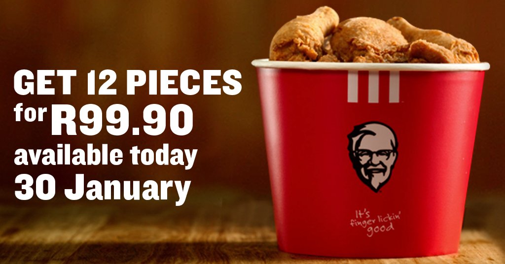 Are You Telling Me The 12 Pieces For R99 90 Special Is Happening Today Stop It I Like Get To Your Nearest Kfc On Tuesday Some Finger Lickin Good