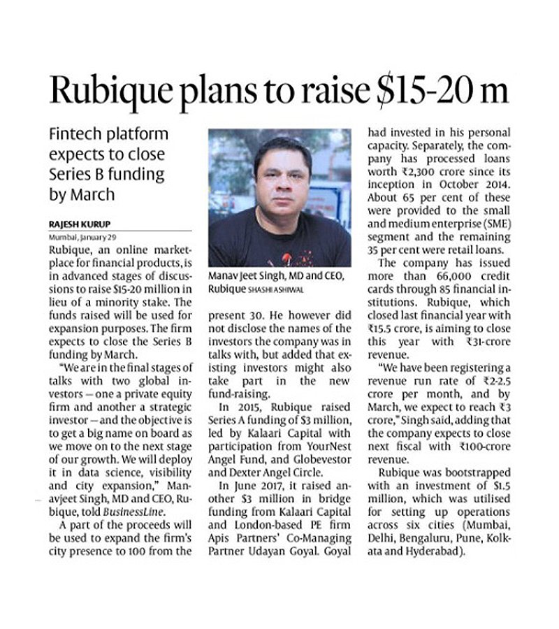 rubiquetech's tweet photo. We're moving on to bigger things - fast! Read how our MD &amp; CEO, @Manavjeet_S, plans to use the funds to take #Rubique to the next level: https://t.co/8HwqFpcYAu #fintech https://t.co/kyRd5qs1t7