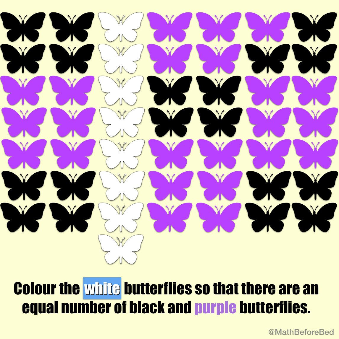 MathBeforeBed's tweet photo. Colourful Butterflies. Break out your crayons! Share pictures of your work.
Read more: https://t.co/kOweRrj16n
#parenting #colourMath #mathbeforebed #counting #grouping https://t.co/dHydAafIo8