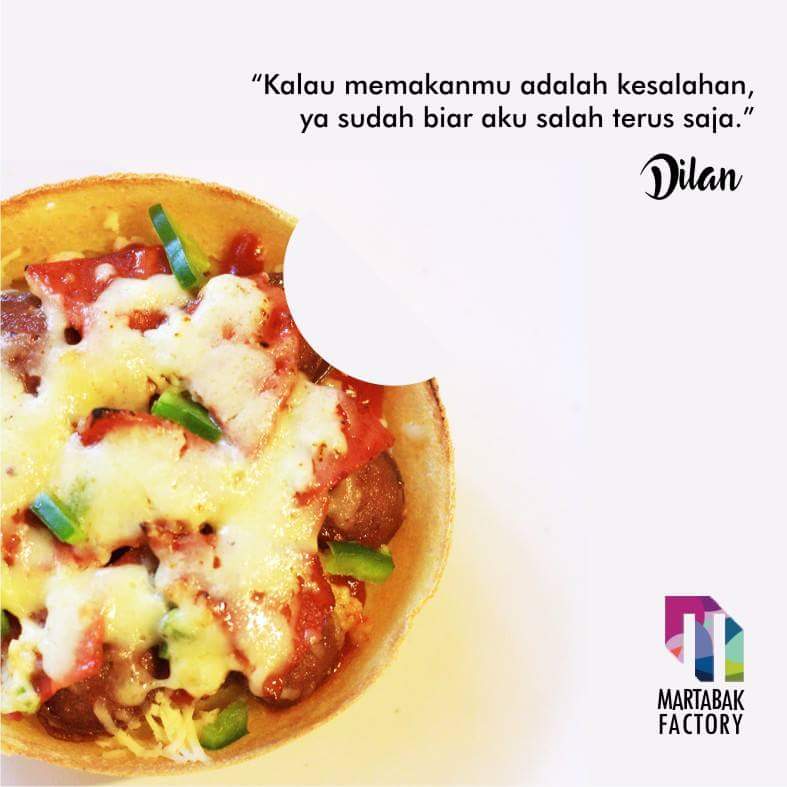 Martabak adalah sebuah kesalahan...... 
Kesalahan yang menyenangkan.....

 #dilan #milea #dilan1990 
#MartabakFactory
#Mafa
#NongkrongAsyik

#martabak #meatlover #martabakmanis #martabakmini #martabaktelor #martabaktelur #cafejakarta #jakartafood #jakartafoodies #jakartaculinary