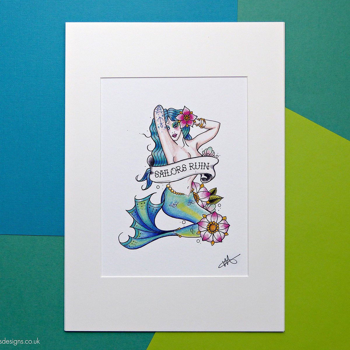 Vickilicious10's tweet photo. Monday Mermaid! New to https://t.co/tFREmuOnGJ my range of tattoo prints, now available to buy! #mondaymermaid #tattooprint #tattooflash #mermaidtattoo https://t.co/XZ34nlhGUs