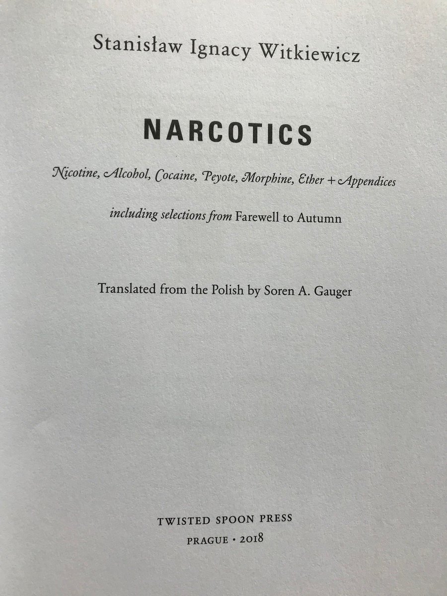 MikeJayNet's tweet photo. NEW: first full English translation of Witkacy's 1932 drug classic and his art under the influence - beautifully published by @TwistSpoonPress https://t.co/Tb8lBNXgNV