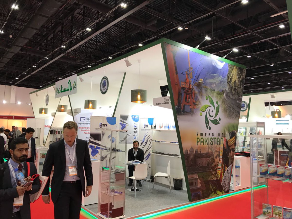 Emergingpk's tweet photo. Pakistan's Pavilion in “Arab Health” exhibition held in Dubai under the theme of Emerging Pakistan.
#ArabHealthExhibition2018 #LargestGatheringOfHealthcareAndTradeProfessionals #MENARegion #Dubai #PakistaniPavilion #CMEConferences #CuttingEdgeTechniques #EmergingPakistan https://t.co/wFLZq7Rdvx