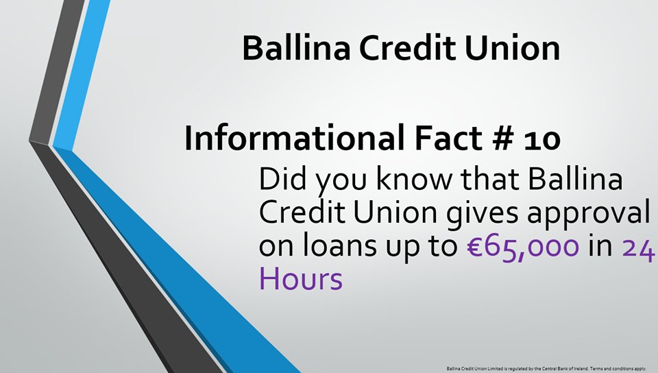 BallinaCU's tweet photo. Loans up to €65,000 approved in 24 Hours.... https://t.co/oHhYkhUdi4