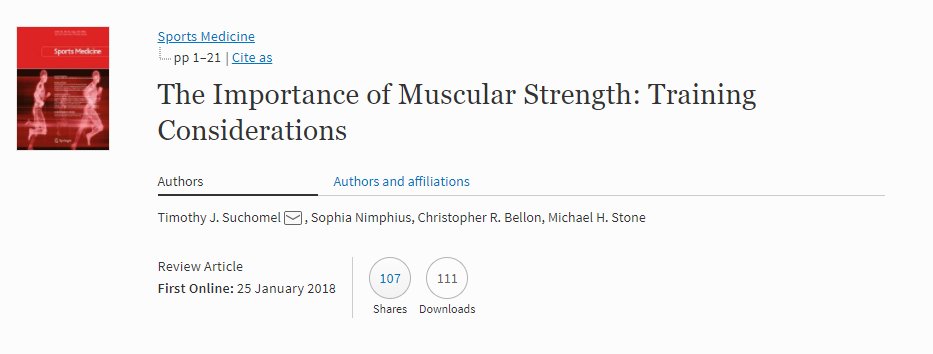 ricardoNOmesqui's tweet photo. NEW #REVIEW 📖💪The Importance of Muscular Strength: Training Considerations
#StrengthTraining
Suchomel, @DocSoph et al https://t.co/Z92rkoOoGv