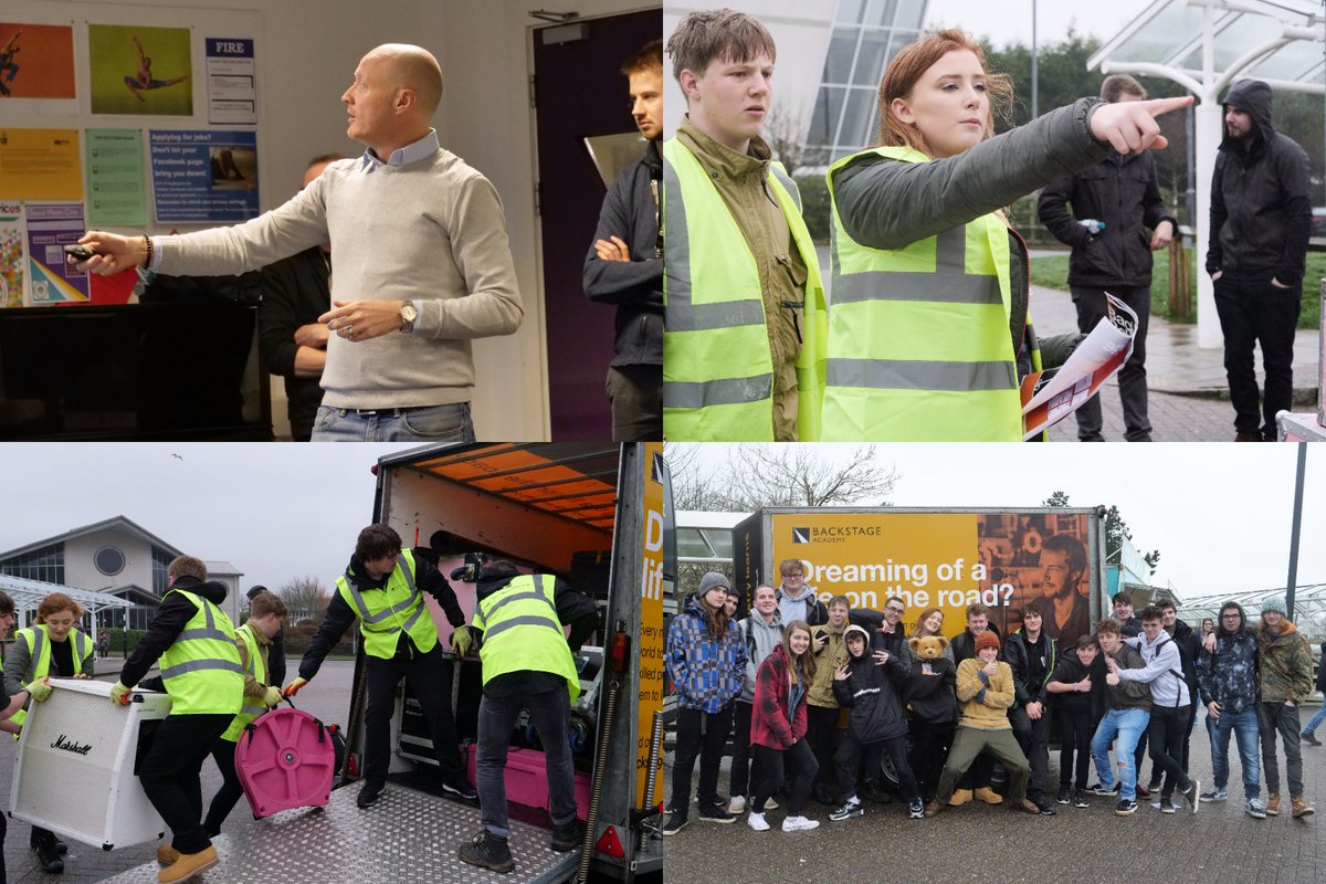 Acad_Live_Tech's tweet photo. DAY 6 REVIEW: The Backstage Academy Tour.

Take a look at some of our best shots from our wonderful day yesterday at @Truro_Penwith, including shots of their record-breaking time on our #RELOAD challenge.

#truro #southdevon #tour #BAtour #RELOAD #liveevents #careers #eventsprofs https://t.co/ZIs4rcX6Wy