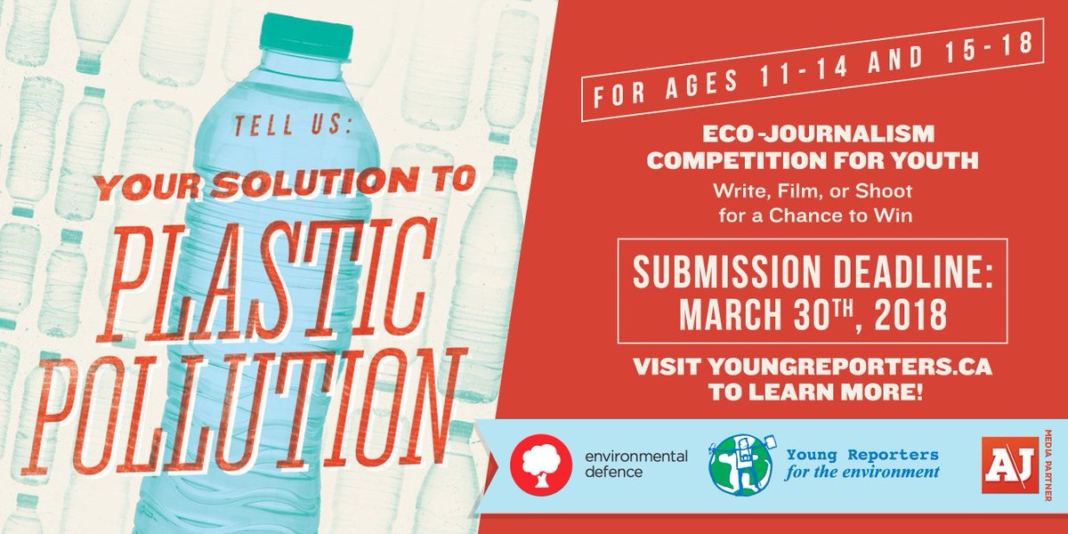 #Teachers and parents! Be sure to share this amazing opportunity with any eco-minded teens that you know. Deadline is March 30 bit.ly/2DHCDHk #YRECanada