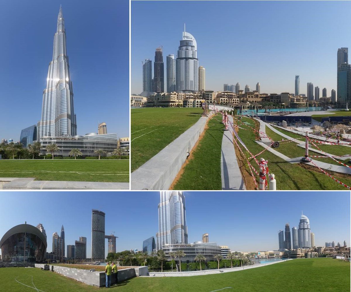 Fifty shades of green in the desert 

Urbanscape® stands for #enegryefficient #lightweight #simpletoinstall #greenroofsystem.

Get brochure Green Roof System hubs.ly/H09Rby60  
#50shadesofgreen #burjkhalifa #Dubai #Dubaiopera #desert #waterscarcity