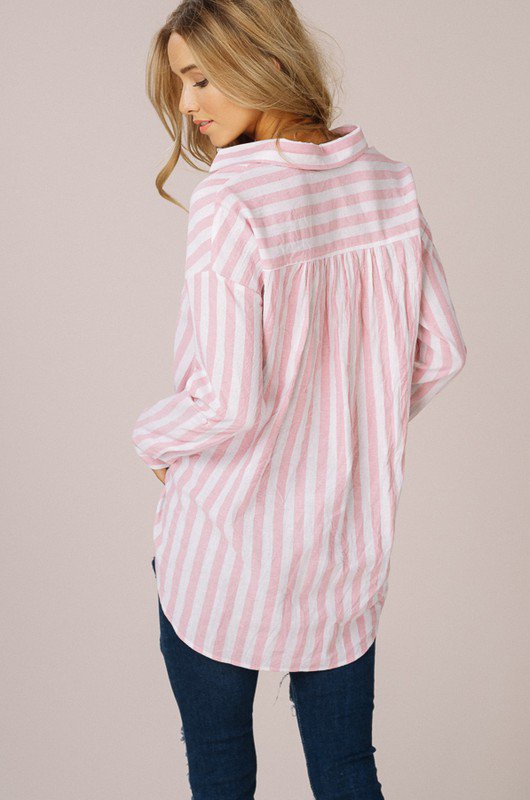 sydneyaintern's tweet photo. One of my favorite tops with dark denim for spring! #stripes #pink #fashiontrend #upliftingcolor #fun #hilow #allbodytypes #instafashion https://t.co/A3MzkV7dcL