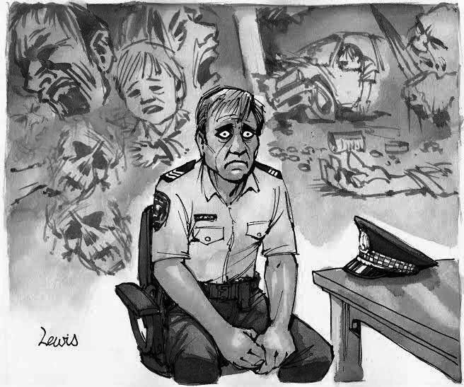 STRONG. RESILIENT. BRAVE. HUMAN. Officers deal with crisis every day. Their #MentalHealth and safety is a priority.  #LetsTalk / FORT. RÉSILIENT. COURAGEUX. HUMAIN. Nos agents gèrent des crises à tous les jours. Leur #SantéMentale &amp; sécurité sont prioritaires.  #BellCause