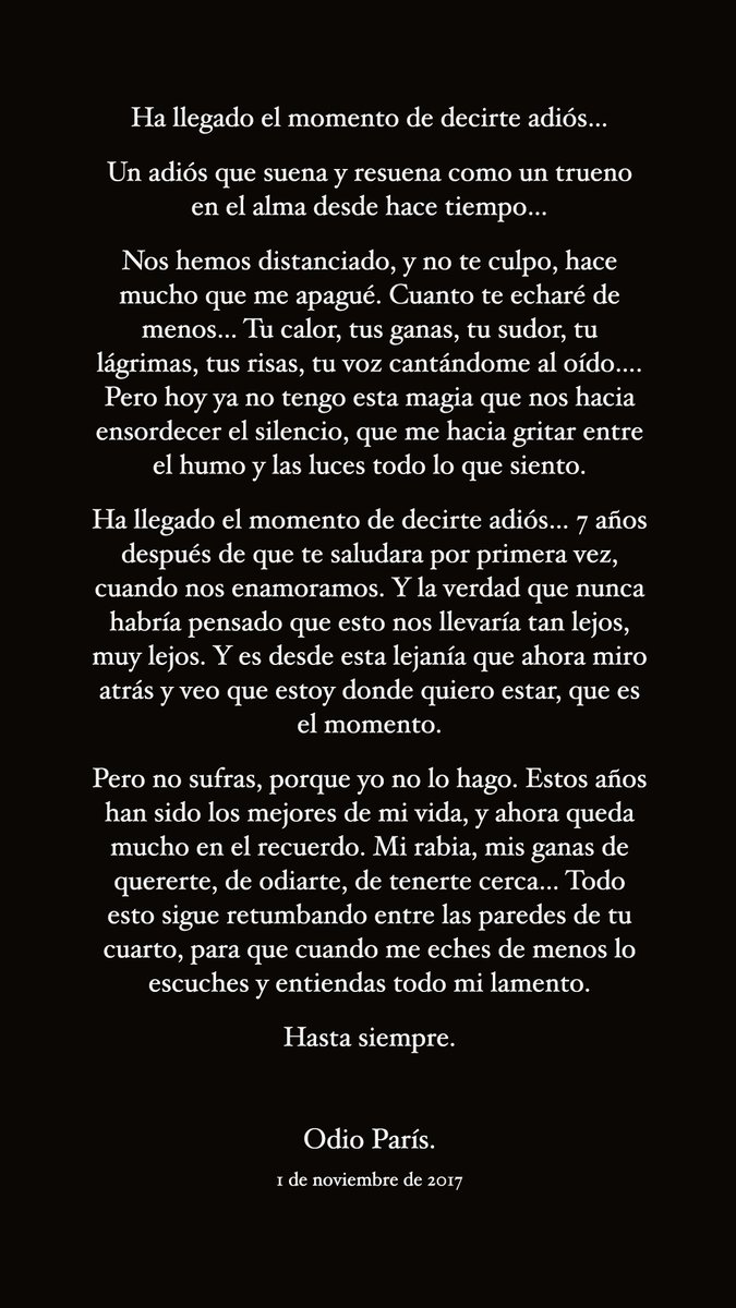 Ha llegado el momento de decirte adiós…
Hasta siempre...