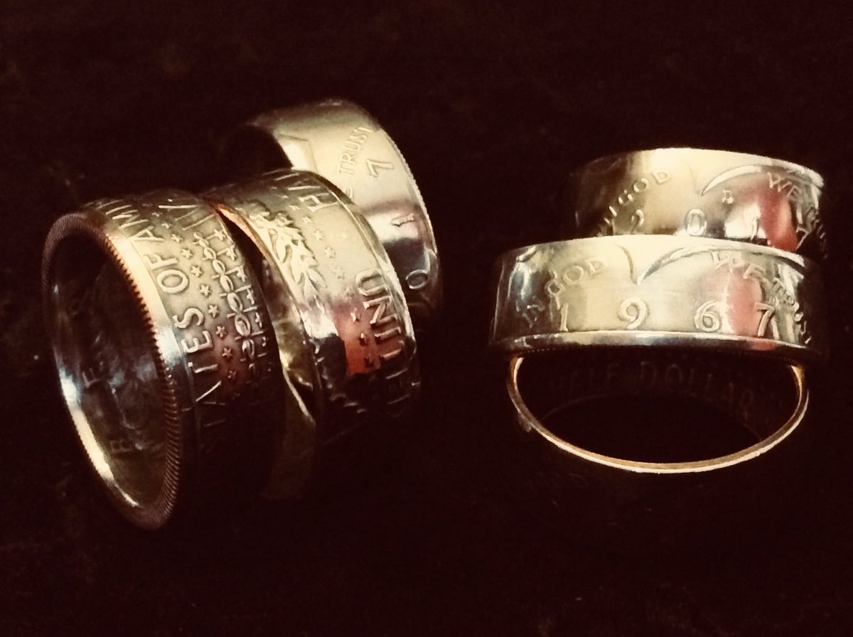 CoinDesigners's tweet image. #hightidegallery Just restocked a nice assortment of Coin Rings.