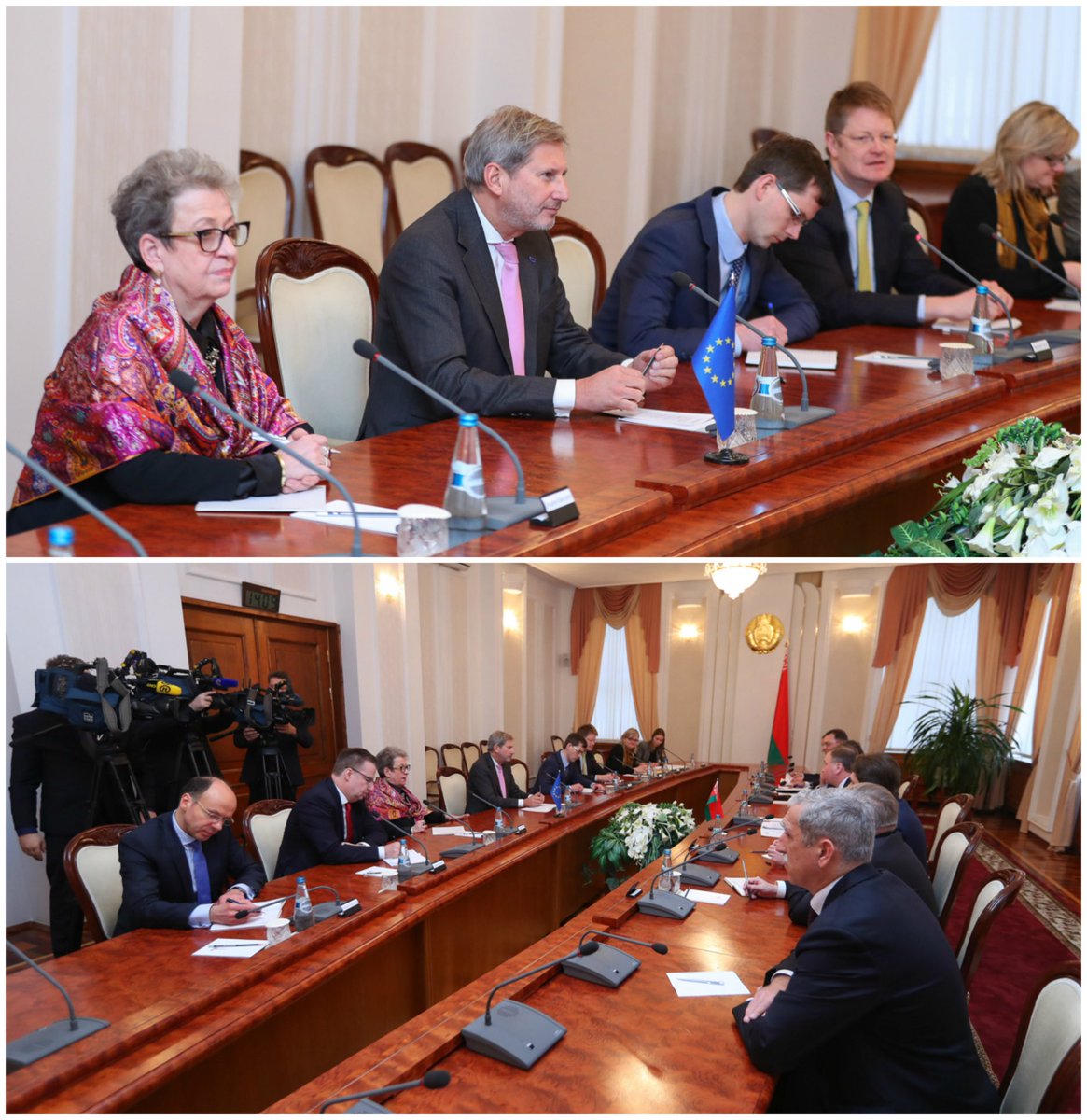 JHahnEU's tweet photo. Underlined also at the meeting with PM of #Belarus, #Kobyakov, that safeguarding #FundamentalRights and #FundamentalFreedoms is of outmost importance also to create future investors’ interest and confidence. 3/3 https://t.co/1GmpI1z5Ti