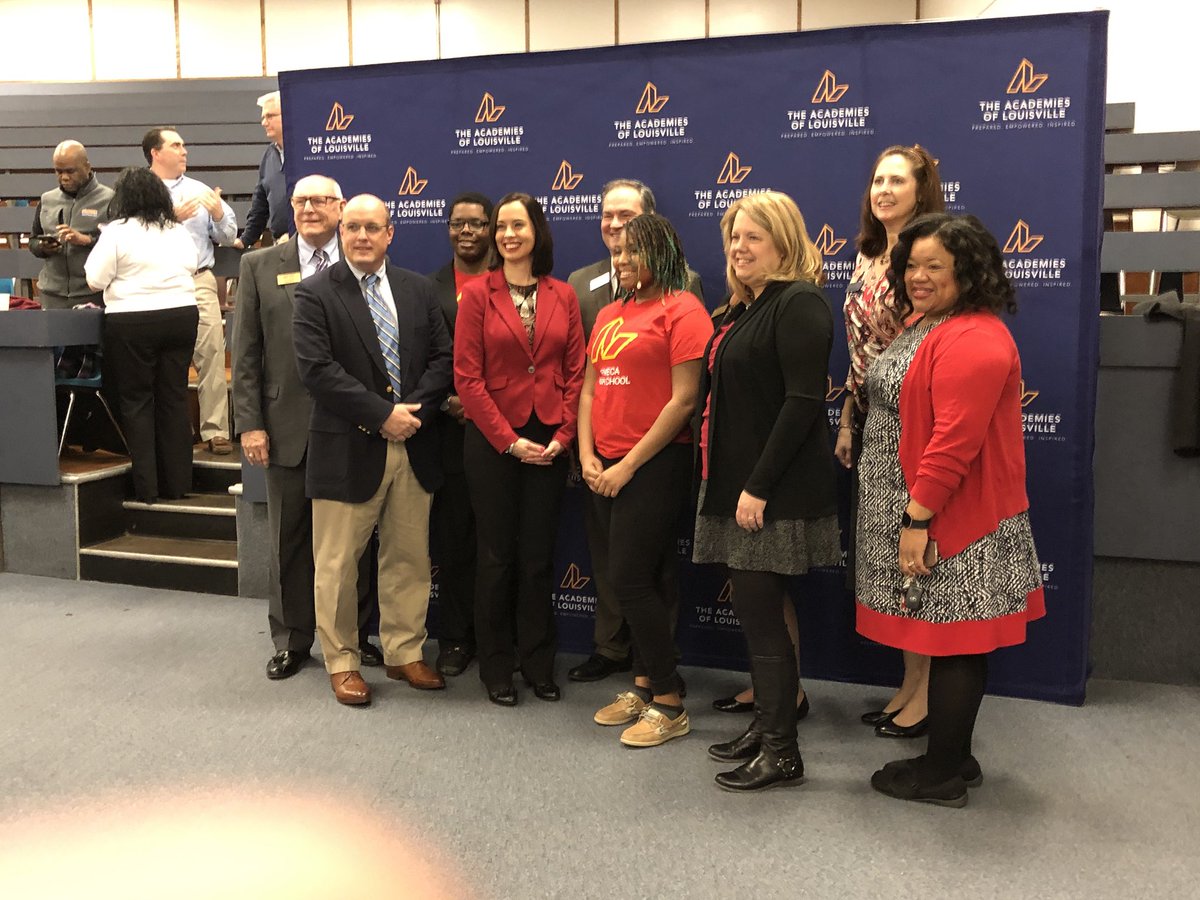 mooremustangs's tweet photo. Who's who of Louisville today at The @AcademiesofLou Business Partnership Signing Day #KNOWmoore @JCPSKY #wearejcps https://t.co/Mvgk0IftTw