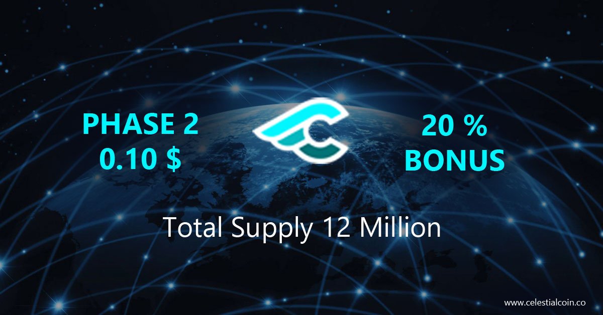 BCrypro's tweet image. *BEST ICO Celesialcoin*

*100% DECENTRALIZE COIN*

**Celesial
second phase 
  $0.10

Self bonus is 20%.
refer bonus is 10%.

sign up link
celestialcoin.co/Register.aspx?…

#ICO #crypto #BTC #ETH #NEM #NEO #BCH #XRP #xvg #ADA #XMR #Dash #xlm #bittrex #xvg #Monero #DGB #eos #doge #altcoin