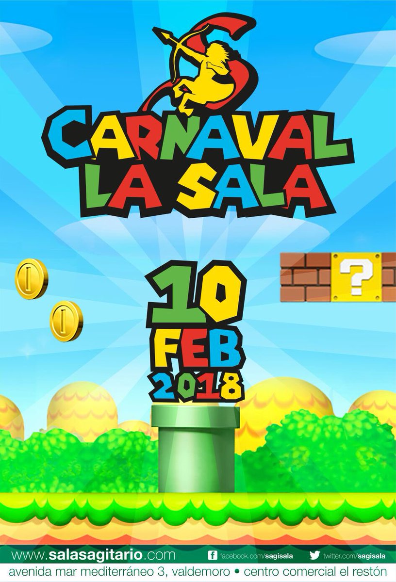 SagiSala's tweet photo. FIESTA DE CARNAVAL 2018
Premio al mejor disfraz individual y de grupo.
Te esperamos !!! disfrazado.
10 de febrero a partir de las 00:00h.
#valdemoro #salasagitario #carnaval2018 #fiesta #musica https://t.co/SmZvl2cwTl