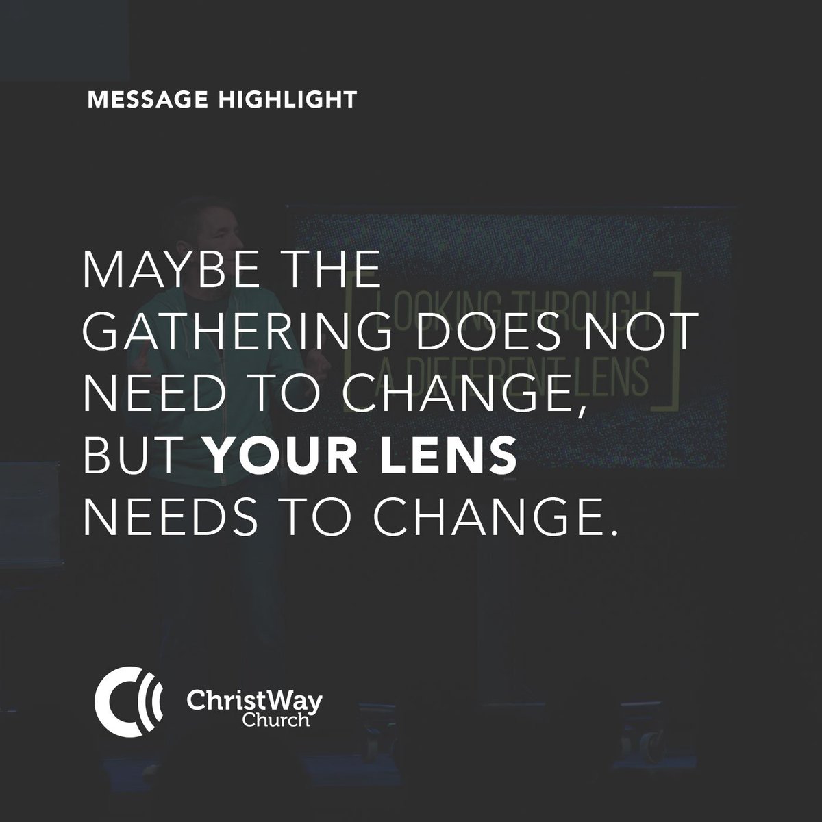 How are you doing on your lens this week? #messageHighlight