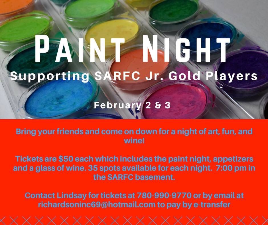 StAlbertRugby's tweet photo. 🚨 Fundraiser alert 🚨
Help our junior rep rugby players going to @vanrugbyfest with the @edmgoldacademy 🎨🍷🏉

#sarfc #yegrugby https://t.co/Bdpf1jJdH0