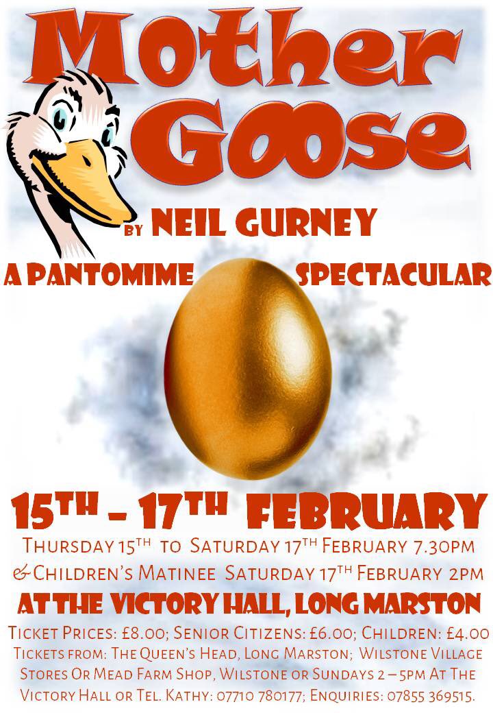VickyLello's tweet image. Tickets on sale now for the Long Marston panto.