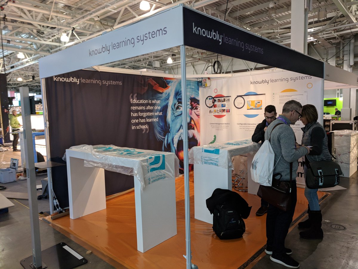 knowblySteve's tweet image. Booth coming together for @LT18uk!  Going to be an exciting show, come by and see the @learnknowbly team at Booth G4