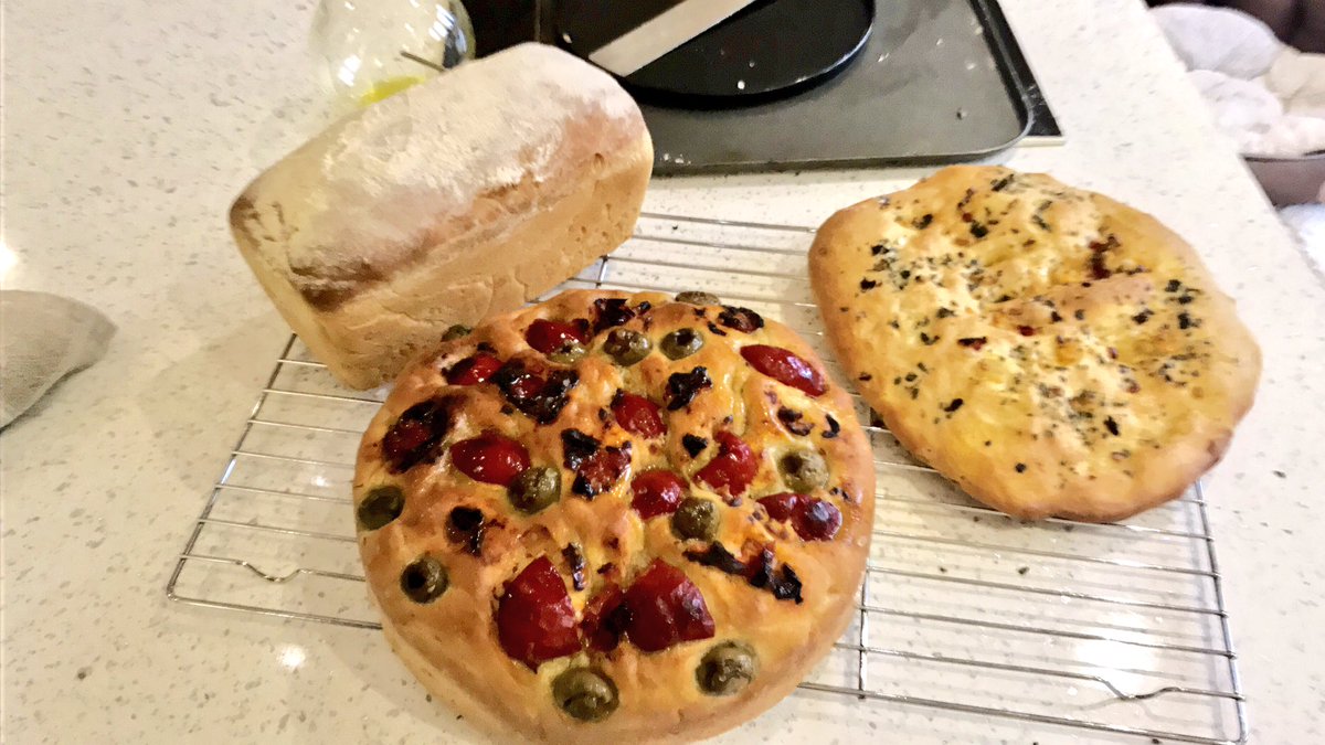 Made lovely #foccacia #flatbread and a loaf last week - first practice flying solo after my session at <a href="/doughworks/">Dough Works</a> they were lush ! #foodanddrink #baking #bread