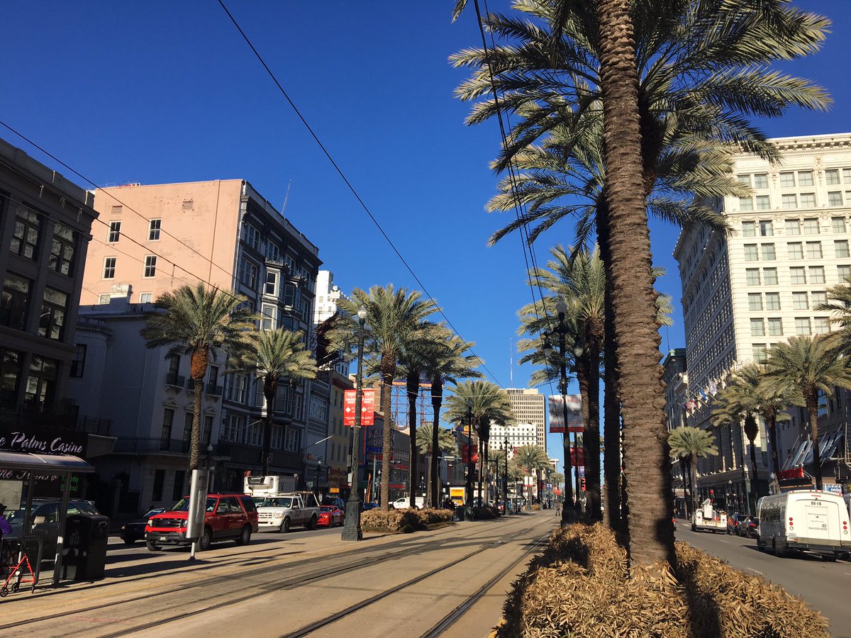 tkoscielniak's tweet photo. #ELI2017 day 2 Another sunny day in #NOLA with #MardiGras remnants on Canal St. https://t.co/YIFi1cSAvo