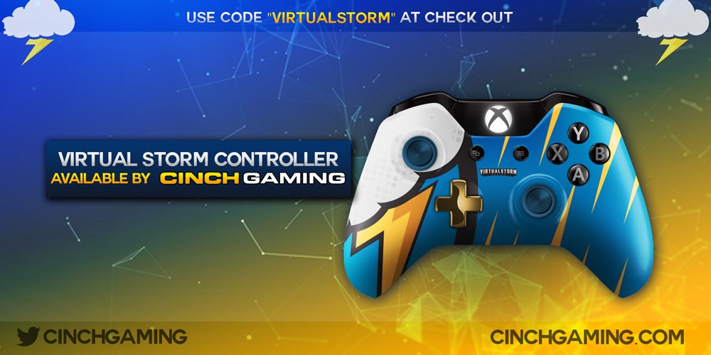 VirtualStormLLC's tweet photo. Good Morning vS Family, Happy Tuesday! Tired of broken paddles? Head on over to @CinchGaming &amp; grab your own #VirtualCinch with all new 3.0 buttons. Trusted &amp; used by pros. #CinchFam #MakeItACinch Use code "VirtualStorm" for 5% off order at check out! ⛈ https://t.co/5znT4GbRTc