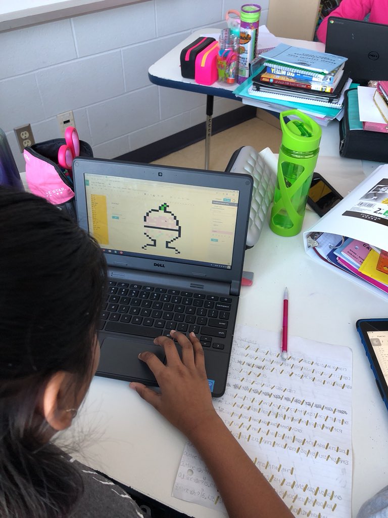 deidrahendry's tweet photo. Using Google Sheets to code math problems! Challenging, yet so satisfying. @MountainashPS @PeelSchools @peel21st #perseverance #mathprocesses https://t.co/CPqx0EWczU