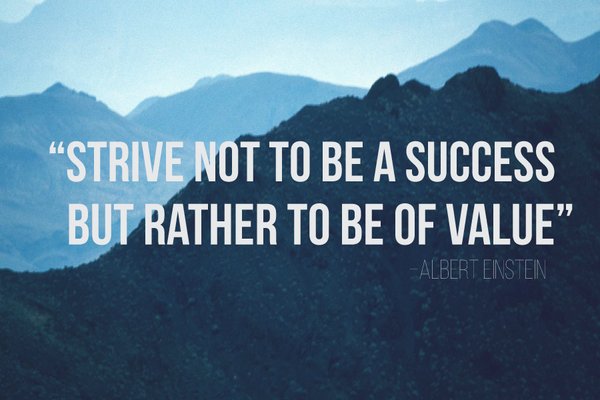NativeVetMat's tweet image. Your Tuesday inspiration, courtesy of Albert #Einstein: "Strive not to be a #SUCCESS, but rather to be of #VALUE." #quote #qotd