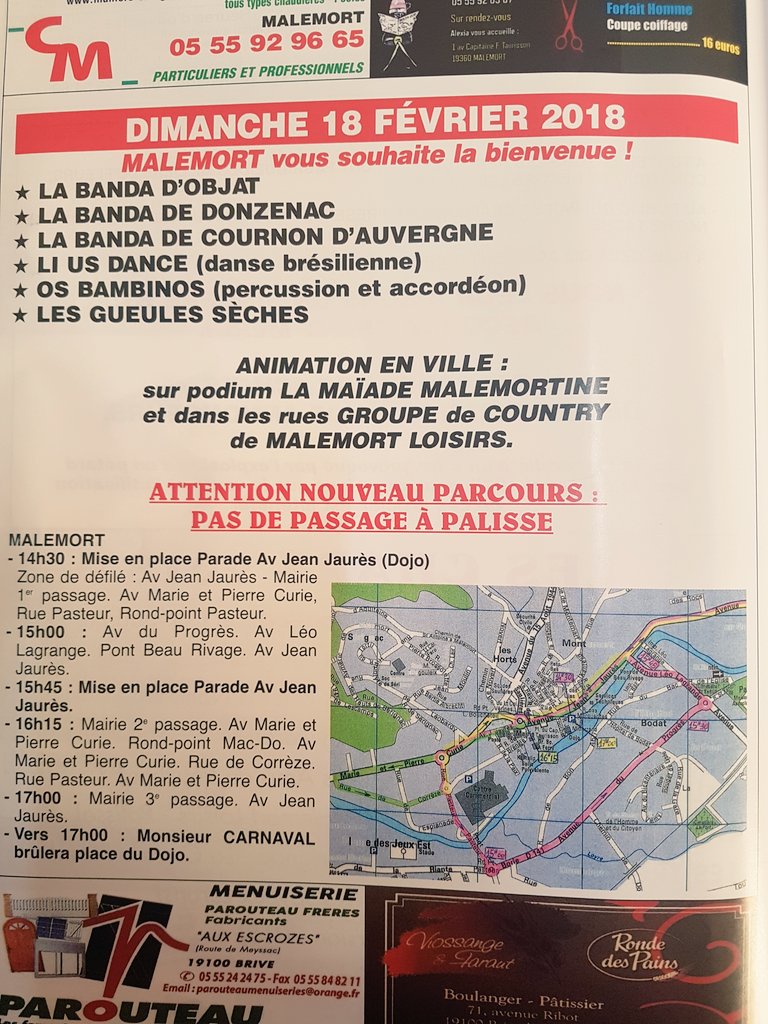 cfmalemort's tweet image. Et voici le nouveau parcours du dimanche ! #Brive #Malemort