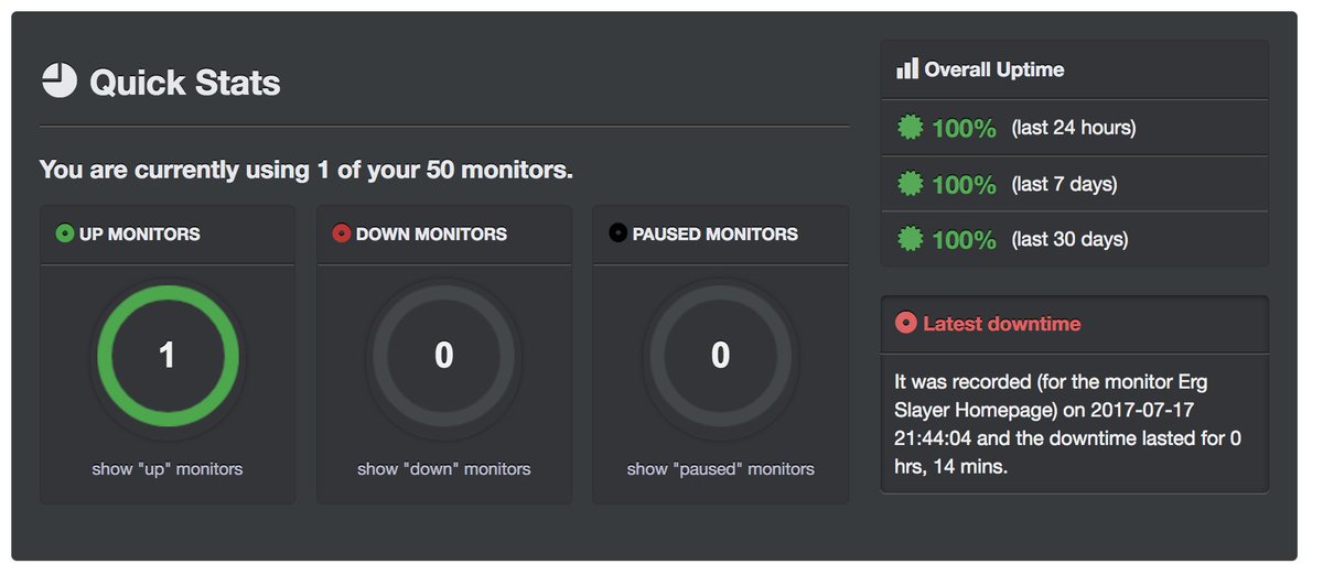 We have had 0 seconds of downtime the last 6 months running only on #power generated by ergs