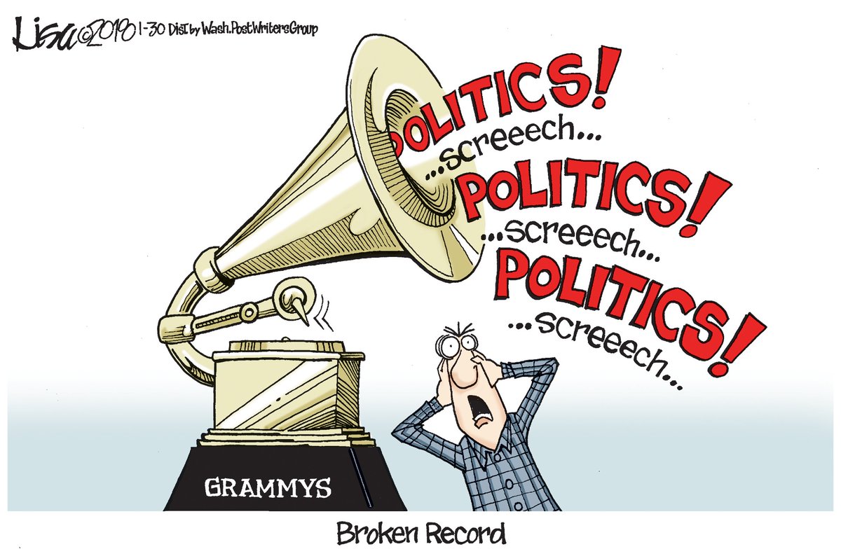 GoComicsConserv's tweet image. Today's cartoon by Lisa Benson: gocomics.com/lisabenson/201… #GRAMMYs #GrammyAwards #politics