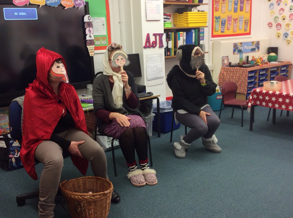 WalkingtonSch's tweet photo. Stepping back in time to Fairy Tale Land and interviewing Little Red Riding Hood characters in Class AJK. https://t.co/xdZ0CpE0SI