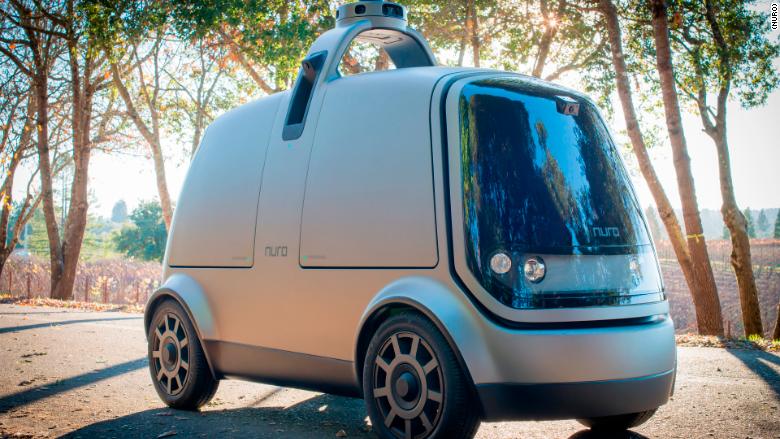 CNN's tweet photo. Two former Google engineers have built a car that's personalized for delivering your groceries, pizza or dry-cleaning https://t.co/Jhp1t6RC5d https://t.co/7faYEIp66W