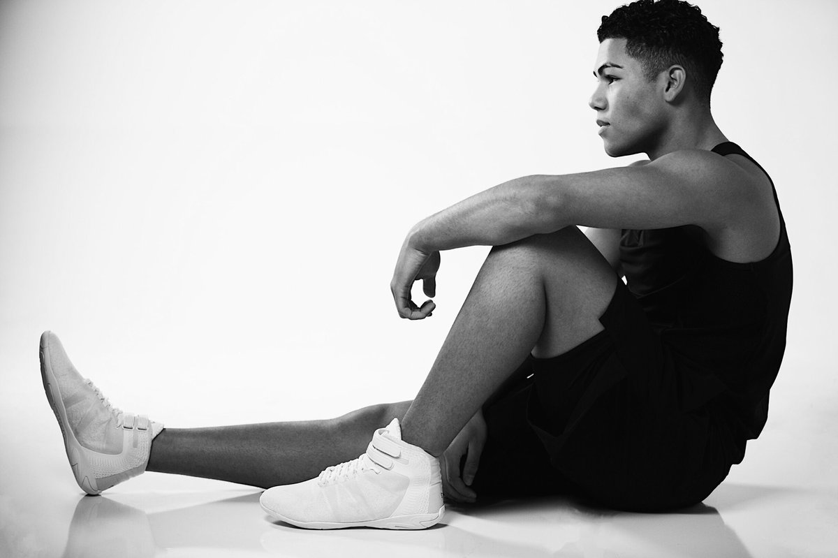 black high top cheer shoes