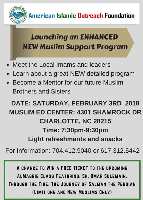 Aiof2012's tweet photo. NEW MUSLIM SUPPORT!
Enhanced detailed support program, Mentors for all!
#AIOFNC #CHARLOTTE #QURAN #FREEQURAN #ISLAM #MUSLIM #NEWMUSLIMSUPPORT #BROTHERANDSISTERSINISLAM #volunteer https://t.co/fYSri3JV1d