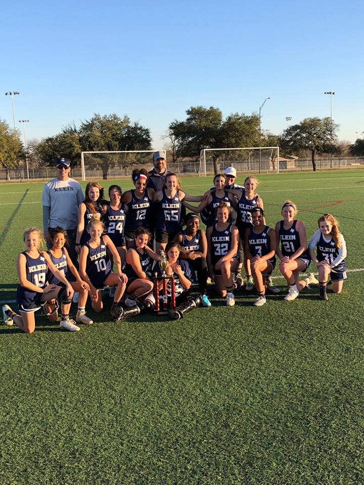 KleinLacrosse's tweet photo. Congrats to @KleinLacrosse  7/8 girls for winning the Aggieland Tournament this weekend @TAMUG_Lacrosse!  Way to finish strong in 2nd place Varsity Girls! 
#MVP Sian Wellers #weareKleinproud https://t.co/ppNc67XfdH