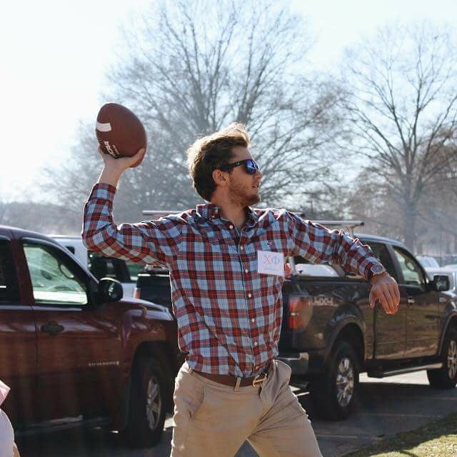 ChiPhiNational's tweet photo. It's good to see that our Delta Theta Colony (Clemson) took advantage of the mild weather for Recruitment while they could! 

Photo Creds to @DancingDerwin #ChiPhi https://t.co/9hthoR0V5S