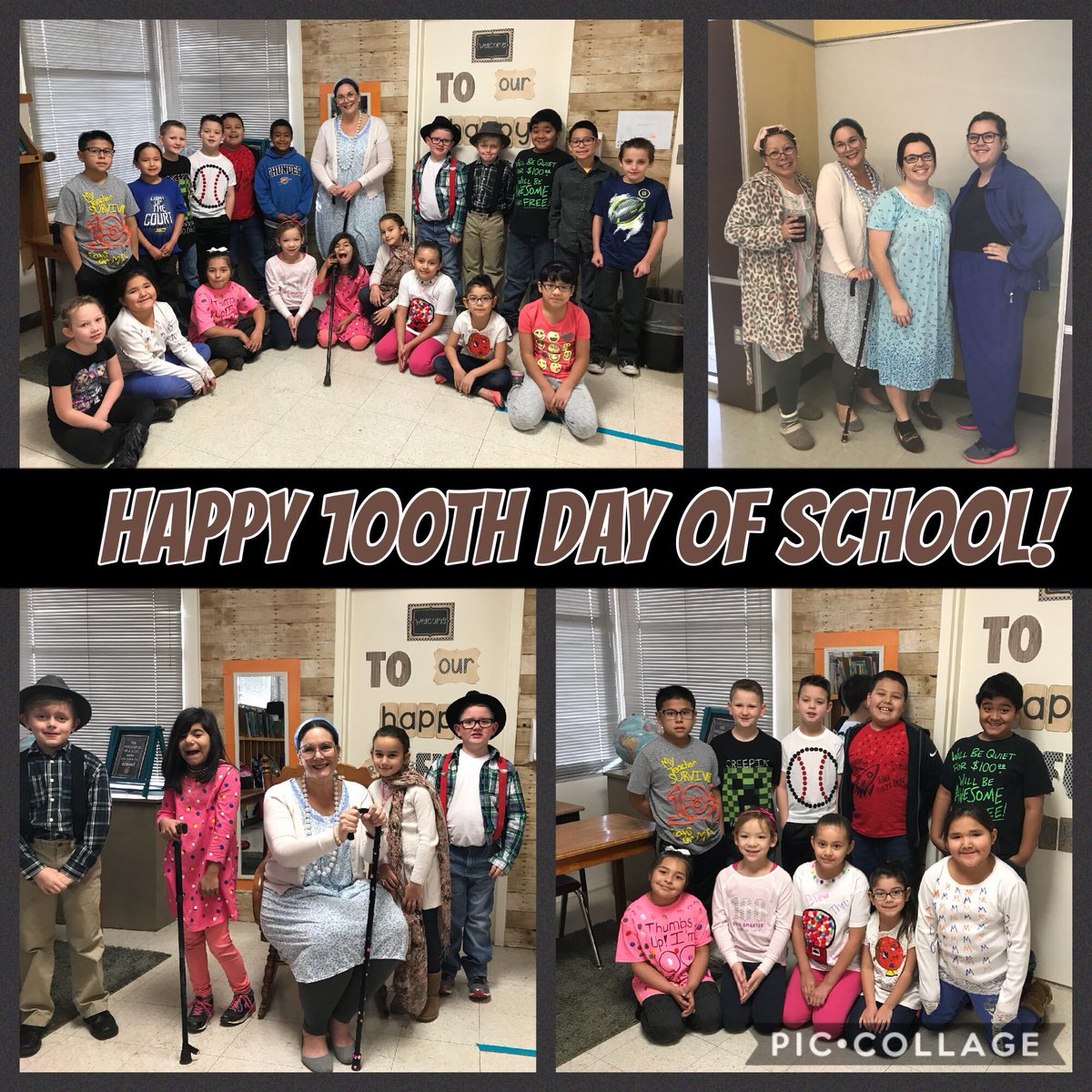 Tuckers_class's tweet photo. We made it through 100 Days of School! 🎉🎈👵🏻👴🏼 #cpsreds #swelem https://t.co/ArQ4h7oNGT