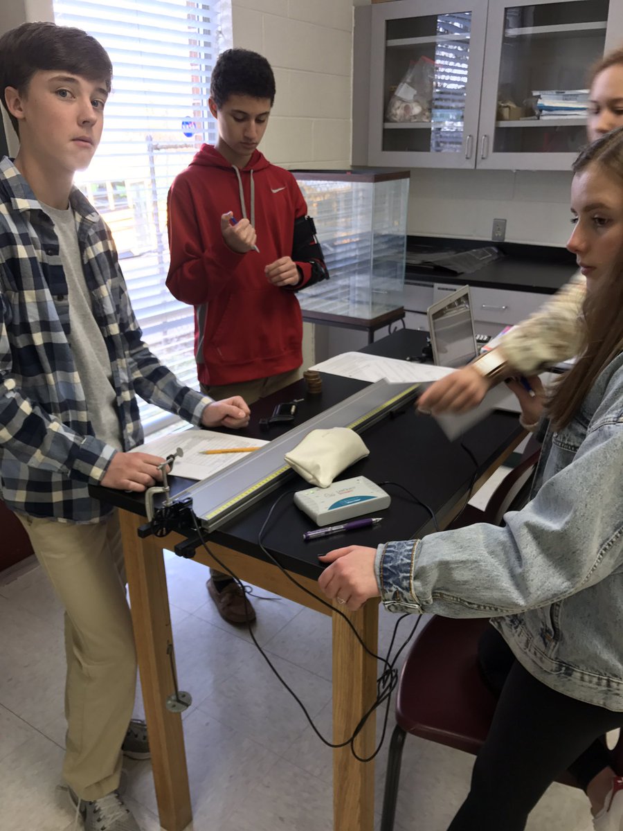 MsFusinaChem's tweet image. Exploring systems of masses in physics! #SaintsLearn #PhysicsFirst