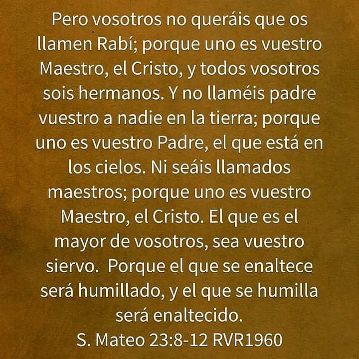 JESUCRISTO es nuestro Gran Maestro ya que EL nos ha enseñado todo sobre Obediencia a DIOS, Santidad, Amor, Cumplimiento, y PADRE solo DIOS.