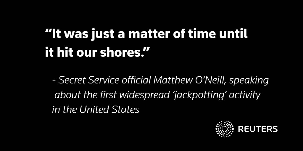 dhoodkent's tweet photo. RT @ReutersTech: 'Jackpotting' hackers steal over $1 million from ATMs across U.S.: Secret Service https://t.co/hNMCo75jng via @dnvolz https://t.co/cdjSynN1TR