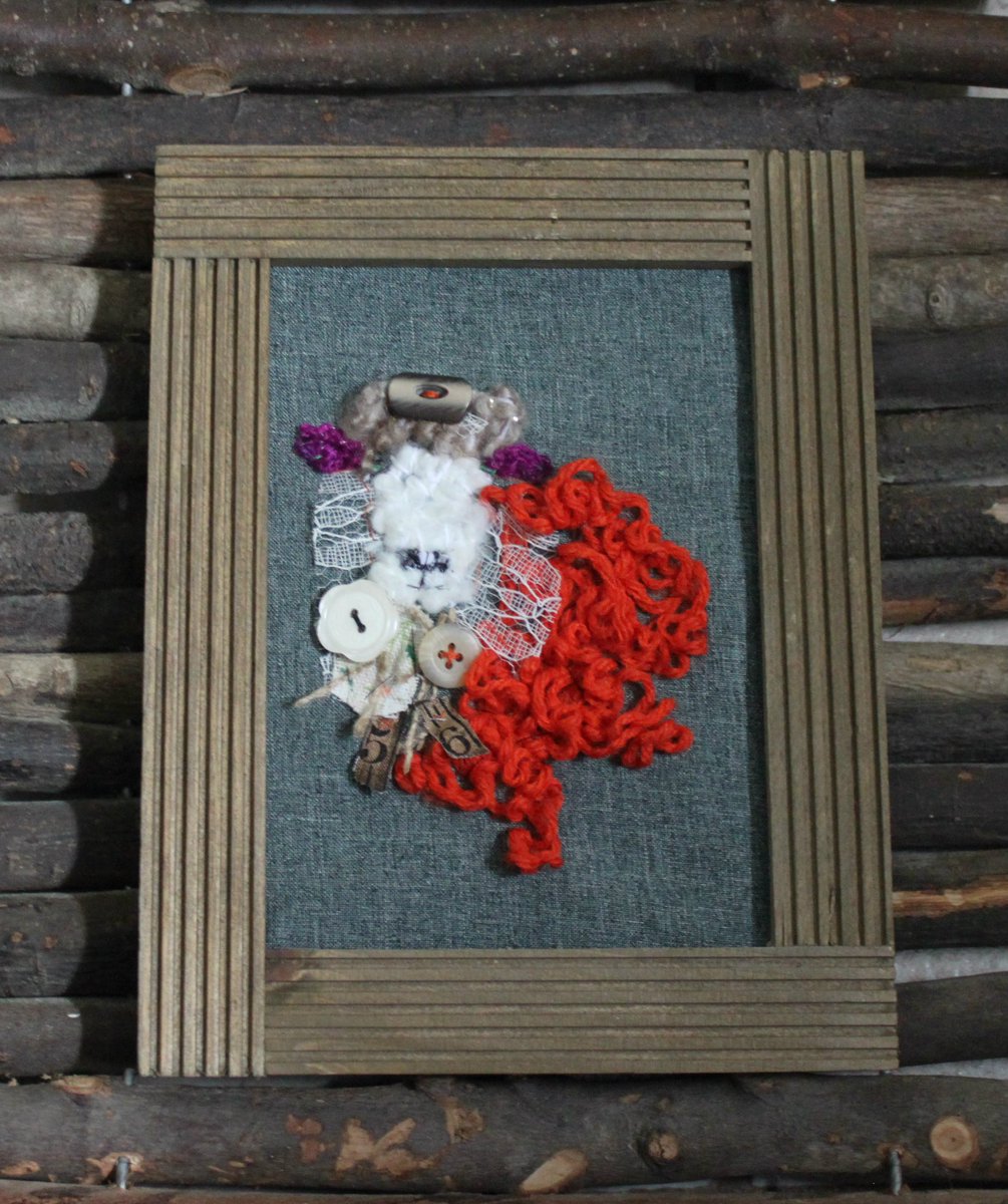 CathM_Johnson's tweet photo. Ida, Mixed Media Sheep Art by SheepArtbyCatherine https://t.co/3wcE9cg0Xx via @Etsy #handmade #embroideryart #freestylesewing #animalart #etsy https://t.co/Kikyv4JzgG