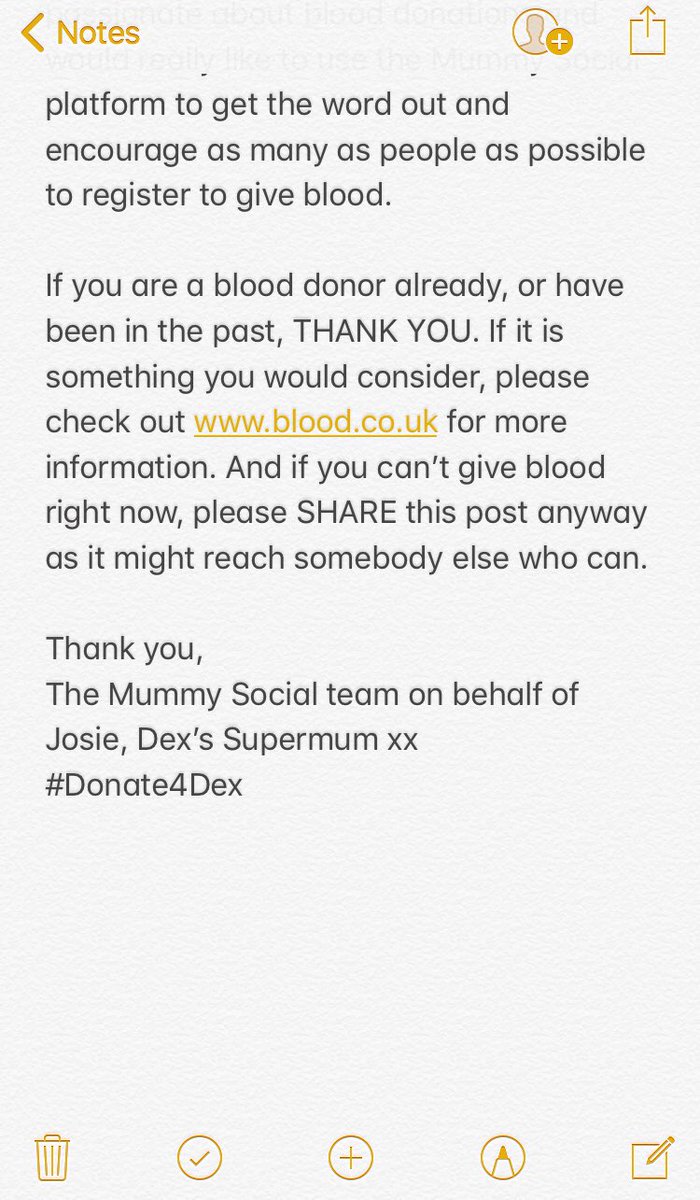 TheUnmumsyMum's tweet photo. PLEASE SHARE
https://t.co/UGRZ9etH64
#Donate4Dex #GiveBlood https://t.co/BIkjZ3jqS0